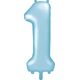 Party Deco Balon foliowy cyfra 1, jasnoniebieski, 86 cm uniwersalny