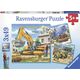 Ravensburger Puzzle 3x49  - Duże maszyny budowlane