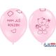 Party Deco Balony na pierwsze urodziny, Miś - Mam już roczek, różowe, 30 cm, 6 szt. uniwersalny
