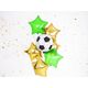 Party Deco Balon foliowy, piłka nożna, biało-czarny, 40 cm uniwersalny