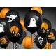 Party Deco Balony na Halloween, Duszek, czarne, 30 cm, 6 szt. uniwersalny