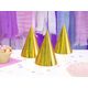 Party Deco Czapeczki imprezowe, holograficzne złote, 17 cm, 6 szt. uniwersalny