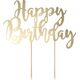 Party Deco Topper na tort Happy Birthday, złoty, 22,5 cm uniwersalny