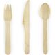 Party Deco Sztućce drewniane Leśni Przyjaciele-Woodland, 16cm, 18 szt. uniwersalny