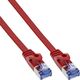 InLine Patchcord InLine® płaski, U / FTP, kat. 6A, czaerwony, 3m