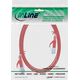 InLine Patchcord InLine® płaski, U / FTP, kat. 6A, czaerwony, 3m