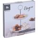Excellent Houseware Patera 2-piętrowa na ciastka ciasto porcelanowa uniwersalny
