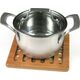 KingHoff ZESTAW KWADRATOWYCH PODSTAWEK Z BAMBUSA 20cm KINGHOFF [KH-1216]