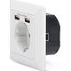 Digitus Assmann SOCKET WITH 2X USB PORTS/SAFETY WALL OUTLET 5V2.1A WHITE
