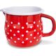 Orion Kubek emaliowany retro 0,8L CZERWONY W GROCHY uniwersalny