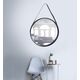 Home Styling Collection Lustro okrągłe na pasku 52cm czarne z paskiem LOFT uniwersalny