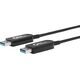Kabel USB MicroConnect USB-A - USB-A 5 m Czarny (USB3.0AA5BOP)