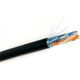Digitus Kabel teleinformatyczny F/UTP kat.6 PE AWG 23/1 szpula czarny zewnętrzny żelowany DK-TP622 /305m/
