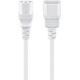 Kabel zasilający Goobay Goobay Power Cable C14 to C13. White. 3.0m