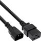 Kabel zasilający InLine InLine Kabel zasilacza, IEC-60320 C14 do C19, 3x1,5mm2, max. 10A, czarny, 0,5 m