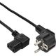 Kabel zasilający InLine Kabel zasilający do komputera C13 kątowy czarny 0,3m (16752G)