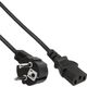Kabel zasilający InLine InLine Kabel zasilający, Schutz kontakt kątowy do 3pin IEC C13, czarny, H05VV-F, 3x0,75mm2, 0,3m