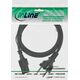 Kabel zasilający InLine InLine Kabel zasilający, Schutz kontakt prosty do 3pin IEC C13, czarny, H05VV-F, 3x0,75 mm2, 0,3 m