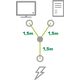 Kabel zasilający InLine InLine Power Kabel zasilający koniczynka do laptopa Typ F 1x IEC-C14 do 2x IEC-C13 3m