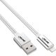 Kabel USB InLine USB-A - Lightning 2 m Srebrny (31422A)