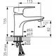 Bateria umywalkowa Ferro BTG2AVL BATERIA TIGA VERDELINE UMYW. Z OBROT. WYLEWKĄ, CHROM FERRO // BF.BTG2AVL