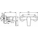 Bateria prysznicowa Ferro BTG7VL BATERIA TIGA VERDELINE NATRYSK. ŚCIENNA, CHROM FERRO // BF.BTG7VL