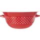 Orion Miska emaliowana retro CZERWONA W GROCHY 34 cm