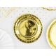 Party Deco Talerzyki złote - 18 cm - 6 szt. uniwersalny (37785-uniw) - 37785-uniw