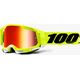 100% Gogle 100% RACECRAFT 2 ATTACK YELLOW (Szyba Czerwona Lustrzana Anti-Fog, LT 38%+/-5% + Szyba Przezroczysta Anti-Fog, LT 88%-92% + 10 Zrywek) (NEW)