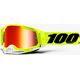100% Gogle 100% RACECRAFT 2 ATTACK YELLOW (Szyba Czerwona Lustrzana Anti-Fog, LT 38%+/-5% + Szyba Przezroczysta Anti-Fog, LT 88%-92% + 10 Zrywek) (NEW)