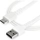 Kabel USB StarTech USB-A - USB-C 1 m Biały (RUSB2AC1MW)