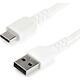 Kabel USB StarTech USB-A - USB-C 2 m Biały (RUSB2AC2MW)