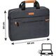 Torba Pedea Torba na laptopa PEDEA Torba Elegance Pro na notebook 15,6 cala (39,6 cm) Torba na ramię z paskiem na ramię i przegrodą na tablet do 27,96 cm (11 cali), szara