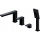 Bateria wannowa Omnires bateria wannowa 4-otworowa Parma, czarny mat