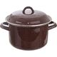 Orion Garnek emaliowany brązowy 18 cm 2.5l pokrywa