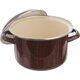 Orion Garnek emaliowany brązowy 18 cm 2.5l pokrywa
