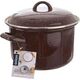 Orion Garnek emaliowany brązowy 18 cm 2.5l pokrywa
