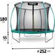 Trampolina ogrodowa Neo-Sport NS-08C181 z siatką wewnętrzną 8.5 FT 252 cm