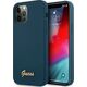 Guess Etui Guess GUHCP12LLSLMGBL Apple iPhone 12 Pro Max niebieski/blue hardcase Metal Logo Script