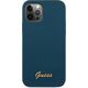 Guess Etui Guess GUHCP12LLSLMGBL Apple iPhone 12 Pro Max niebieski/blue hardcase Metal Logo Script