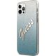 Guess Etui Guess GUHCP12LPCUGLSBL Apple iPhone 12 Pro Max niebieski/blue hardcase Glitter Gradient Script