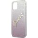 Guess Etui Guess GUHCP12LPCUGLSPI Apple iPhone 12 Pro Max różowy/pink hardcase Glitter Gradient Script