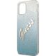 Guess Etui Guess GUHCP12MPCUGLSBL Apple iPhone 12/12 Pro niebieski/blue hardcase Glitter Gradient Script
