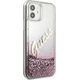Guess Etui Guess GUHCP12SGLVSPI Apple iPhone 12 mini różowy/pink hardcase Glitter Vintage Script