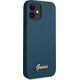 Guess Etui Guess GUHCP12SLSLMGBL Apple iPhone 12 mini niebieski/blue hardcase Metal Logo Script