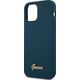 Guess Etui Guess GUHCP12SLSLMGBL Apple iPhone 12 mini niebieski/blue hardcase Metal Logo Script