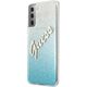 Guess Etui Guess GUHCS21MPCUGLSBL Samsung Galaxy S21+ Plus niebieski/blue hardcase Glitter Gradient Script