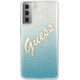 Guess Etui Guess GUHCS21MPCUGLSBL Samsung Galaxy S21+ Plus niebieski/blue hardcase Glitter Gradient Script