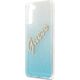 Guess Etui Guess GUHCS21MPCUGLSBL Samsung Galaxy S21+ Plus niebieski/blue hardcase Glitter Gradient Script
