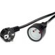 Kabel zasilający Value VALUE Przedłużacz, kabel zasilający, AC 230V, UTE, czarny, 3 m